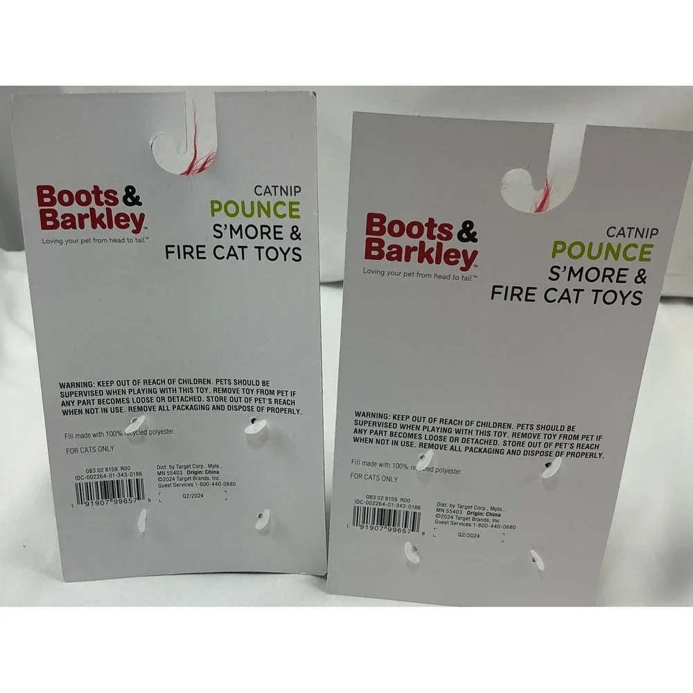 2 Boots Barkley Catnip S SMore Fire Cat Toys Set Of‎ Two All Day Play
